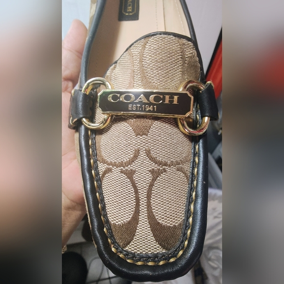 Coach Women's Brown and Black Signature Loafers - Picture 10 of 12